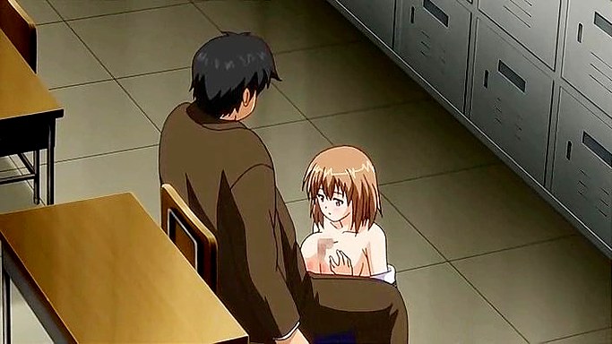 Anime boob job with meaty facial 